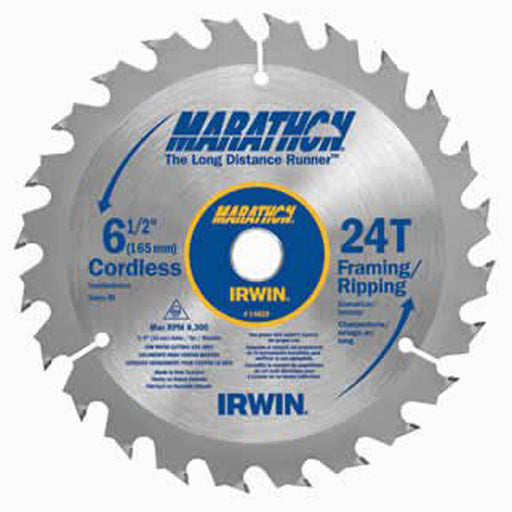 IRWIN Marathon 14029 6-1/2 24T Marathon Cordless Circular Saw Blade