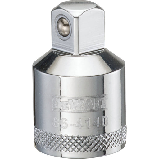 Dewalt DWMT86414OSP Reducing Adapter, 3/8 In Male, 1/2 In Female, Chrome-Vanadium Steel