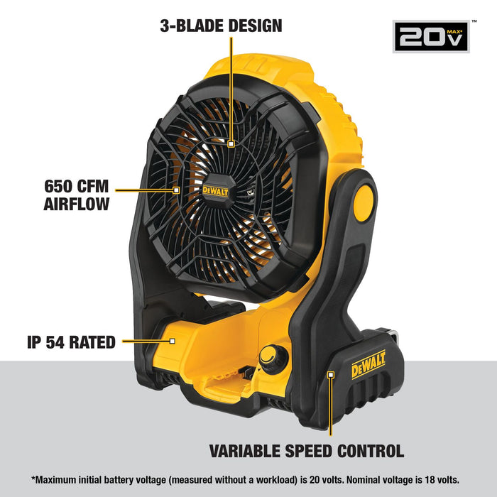 11 in. Corded/Cordless Jobsite Fan (Tool Only)