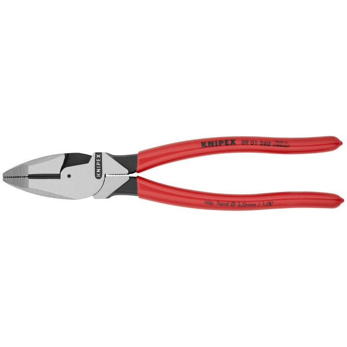 Knipex Tools 09 01 240 SBA 9-1/2" High Leverage Lineman's Pliers, New England Head