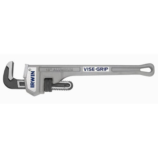 IRWIN 2074118 Cast Aluminum Pipe Wrench, 2-1/2" Capacity, 18" Oal