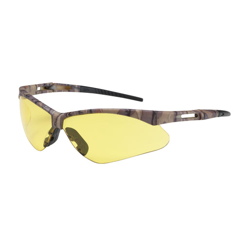 PIP 250-AN-10122 Anser™ Semi-Rimless Safety Glasses with Camouflage Frame, Amber Lens and Anti-Scratch Coating