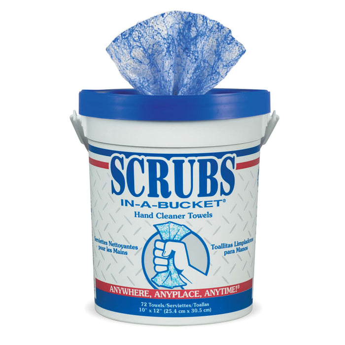 Scrubs 42272 Hand Cleaner Towels, Wet Wipe Bucket 72 Wipes