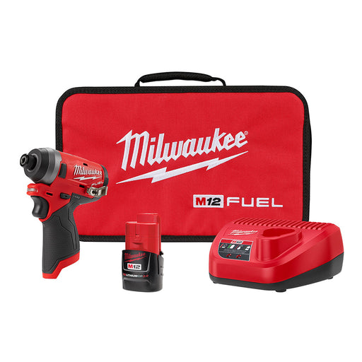 Milwaukee 2553-21 M12 Fuel 1/4" Hex Impact Driver 1 Battery Kit