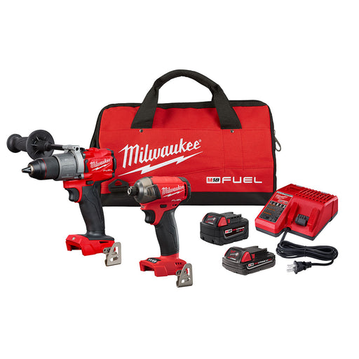Milwaukee 2999-22CX M18 Fuel 18-Volt Lithium-Ion Brushless Cordless Surge Impact Drive/Hammer Drill Combo Kit (2-Tool) with 2 Batteries