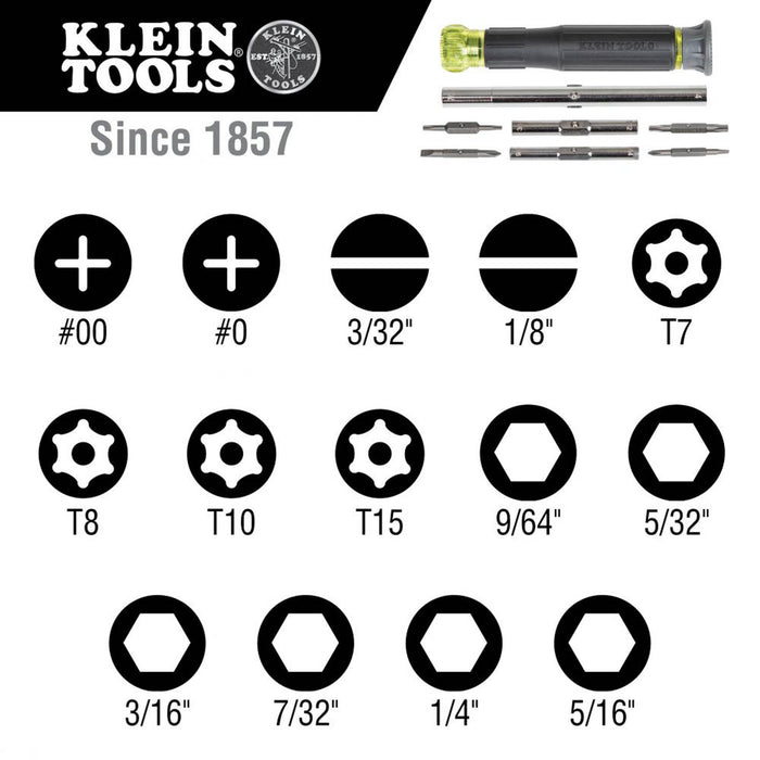 Klein Tools 32314 14-In-1 Precision Screwdriver / Nut Driver