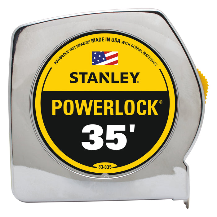 Stanley Powerlock 33-835 Measuring Tape, 35 Ft L X 1 In W, Steel