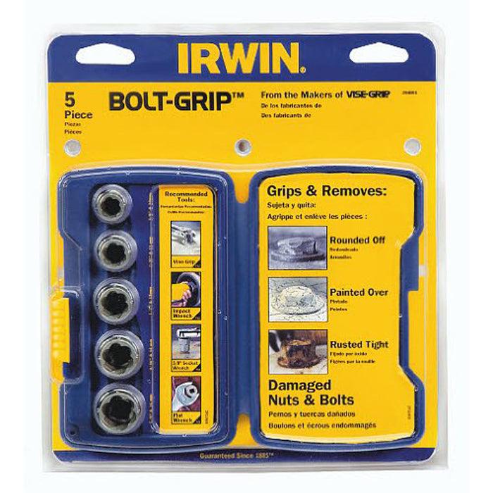 IRWIN 394001 Bolt-Grip Base Set, 5 Pieces, 3/8 In Drive