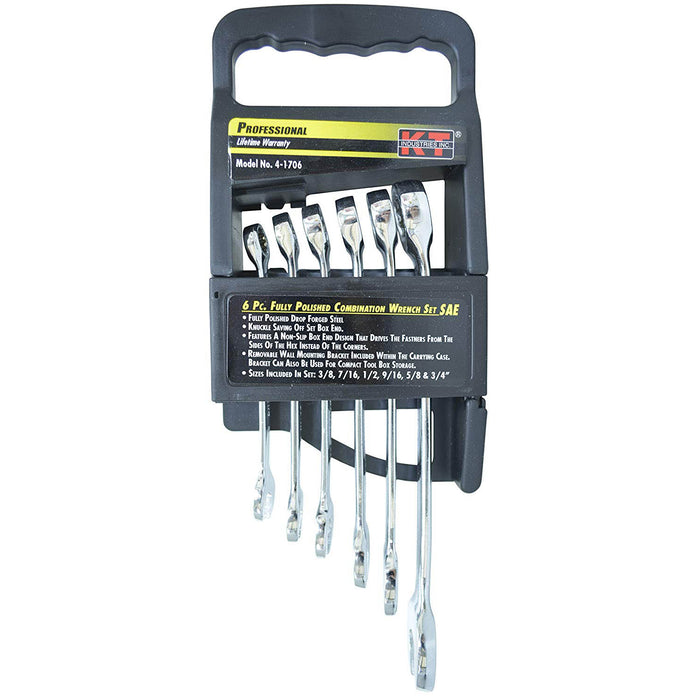K-T Industries 4-1706 Combination Wrench Set, 6-Piece