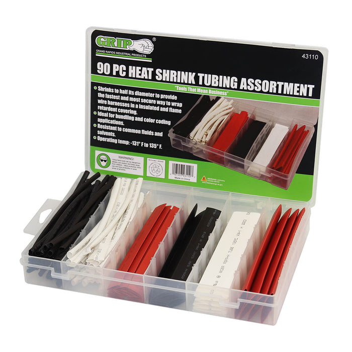 Grip-on 43110 90 Pc Heat Shrink Wire Wrap Assortment – 12/6