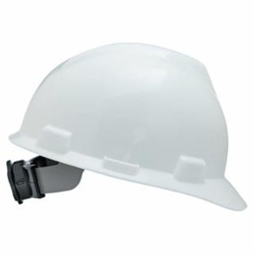 MSA 454-475358 White V-Gard Protective Hard Hat W/ Ratchet