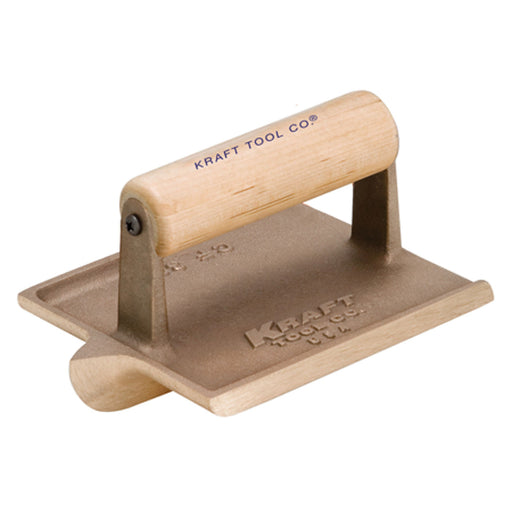 Kraft Tool Co. CF314 6"x4.5" 1/4"R 1"D Deep Bit Bronze Groover with Wood Handle