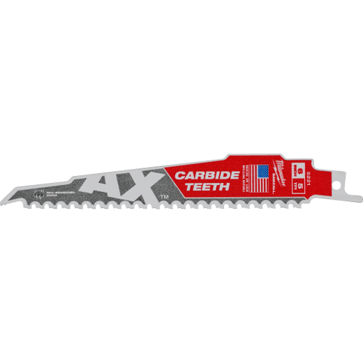 Milwaukee 48-00-5527 12" SAWZALL® The AX™ with Carbide Teeth Saw Blade 5 Pack