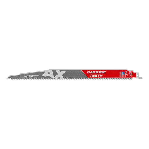 Milwaukee 48-00-5227 Sawzall® The AX™ with Carbide Teeth Saw Blade, 5 Tpi, 12 In L, 1 Pack