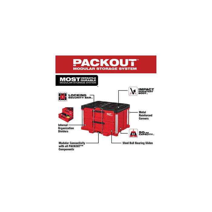 Milwaukee 48-22-8442 Packout 2-Drawer Tool Box