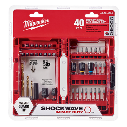 Milwaukee 48-32-4006 Impact Drill And Driver Set, 40 Pieces