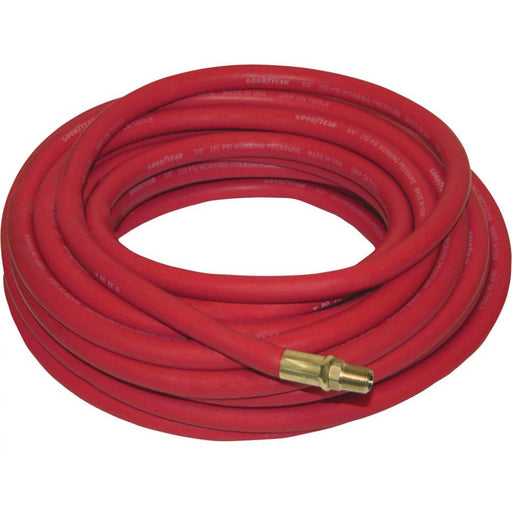 Continental Rubber 498304 Red air hose 1/2"x50' with 3/8" NPT male end guards