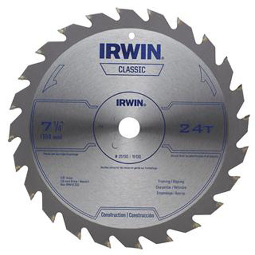 IRWIN 25130 7-1/4" 24T Classic Series Circular Saw Blade