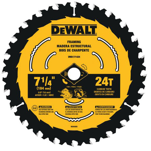Dewalt DWA171424B10 7-1/4" 24T Circular Saw Blades