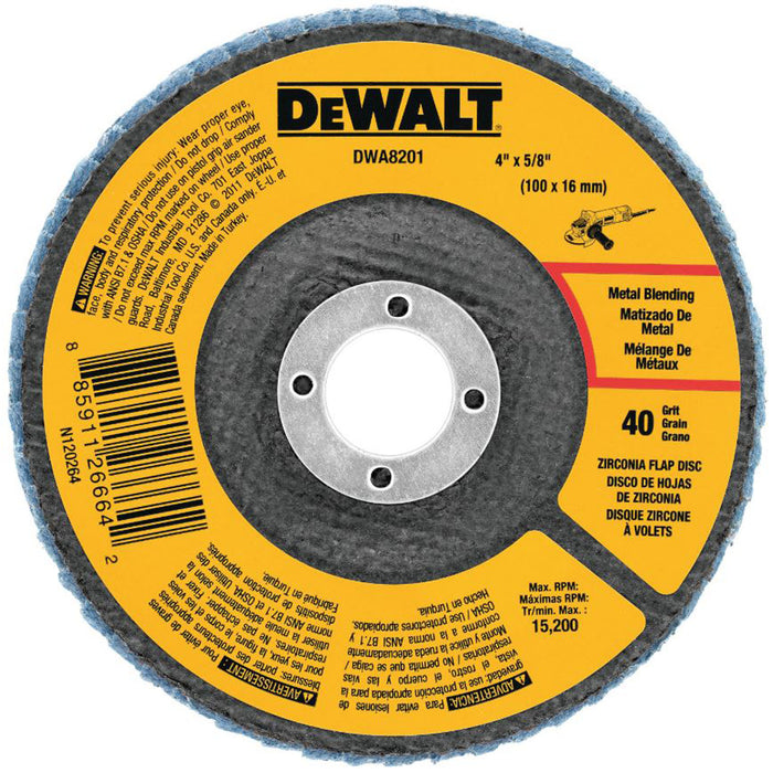 Dewalt DWA8206H Flap Disc 40G 5/8-11 TYPE 29