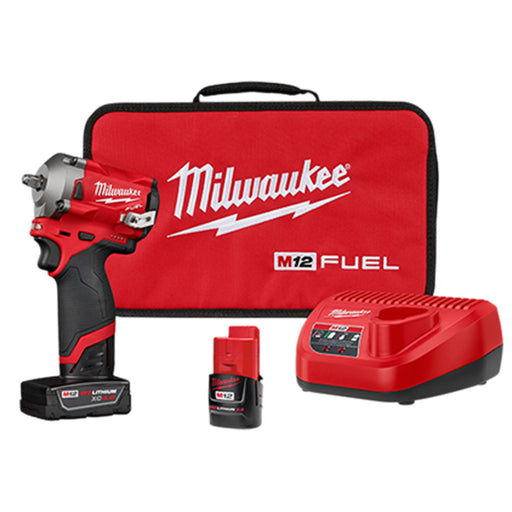 Milwaukee 2554-22 M12 Fuel 3/8" Stubby Impact Wrench Kit