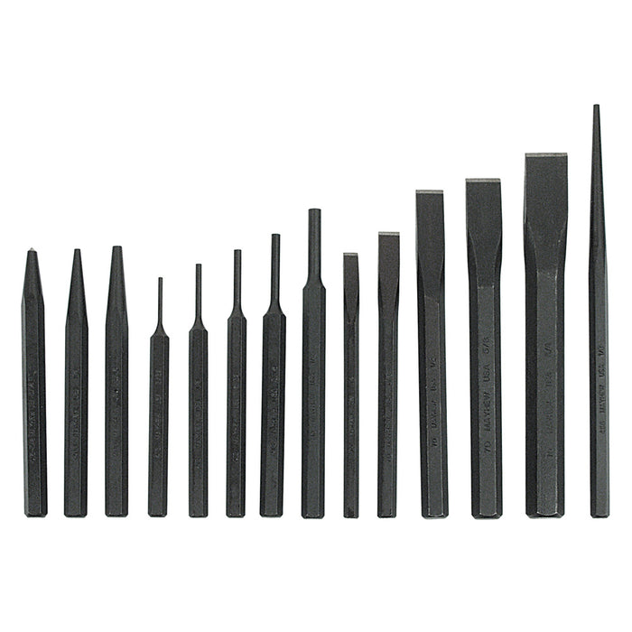 Mayhew Steel Products 61044 14 Pc Pro Punch & Chisel Kit