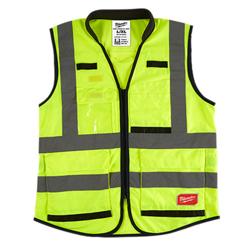 Milwaukee Yellow High Visibility Performance Safety Vests (Sizes S to XXXL)
