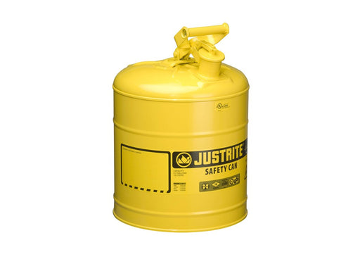 Justrite 2576726 5 GAL YELLOW DIESEL CAN TYPE 1 SAFETY