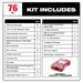 Milwaukee 48-73-8435 Class A Type III Packout First Aid Kit 76 Piece