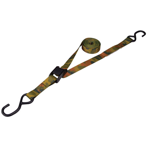 ProSource FH64068 Tie-Down Kit, 400 Lb Work, 10 Ft L, S-Hook, Polyester Webbed, Camo