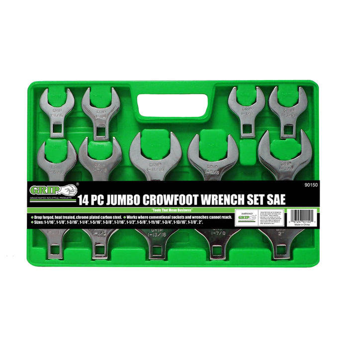 Grip-on 90150 14 Pc Jumbo Crowfoot Wrench Set Sae – 2/1