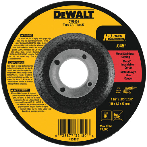 Dewalt HP Metal Cutting Wheels Type 27 (Multiple Sizes Available)