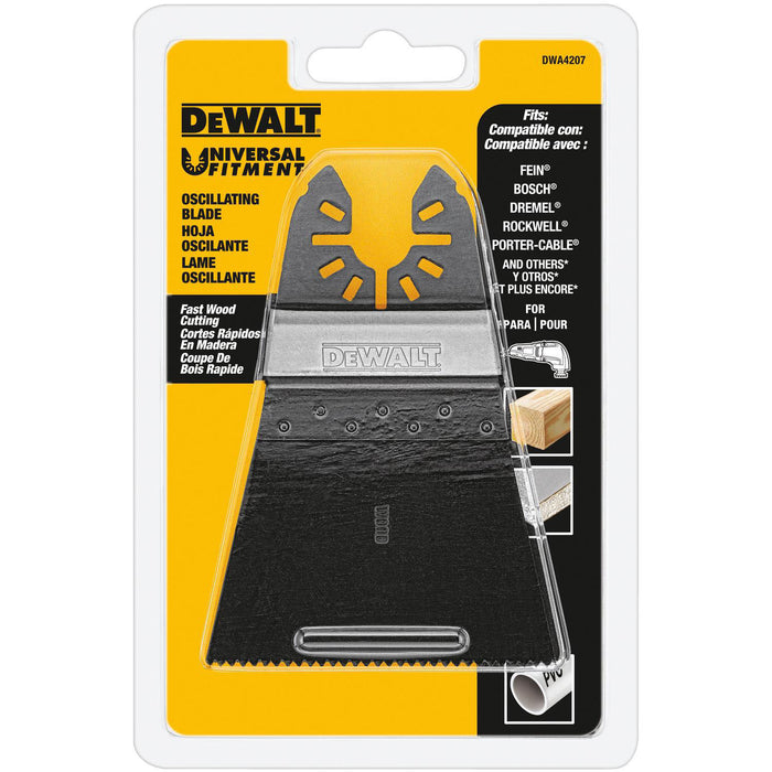 Dewalt DWA4207 Fastcut Oscillating Cutting Blade, 2-1/2 In, 1-3/4 In L, Steel, Black