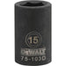 Dewalt 1/2" Drive Metric Impact Sockets 6pt (Sizes: 13MM, 15mm, 17mm, 18mm, 19mm, 20mm, 21mm)