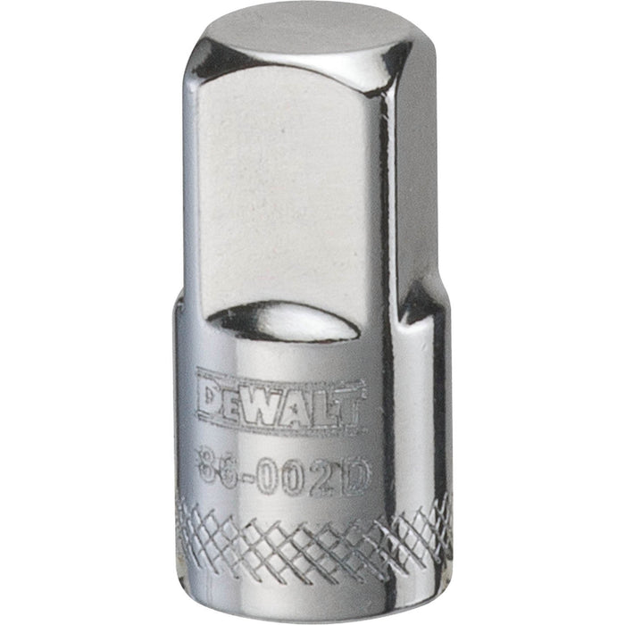 Dewalt DWMT86002OSP Increasing Socket Adapter, 3/8 In Male, 1/4 In Female, Chrome-Vanadium Steel