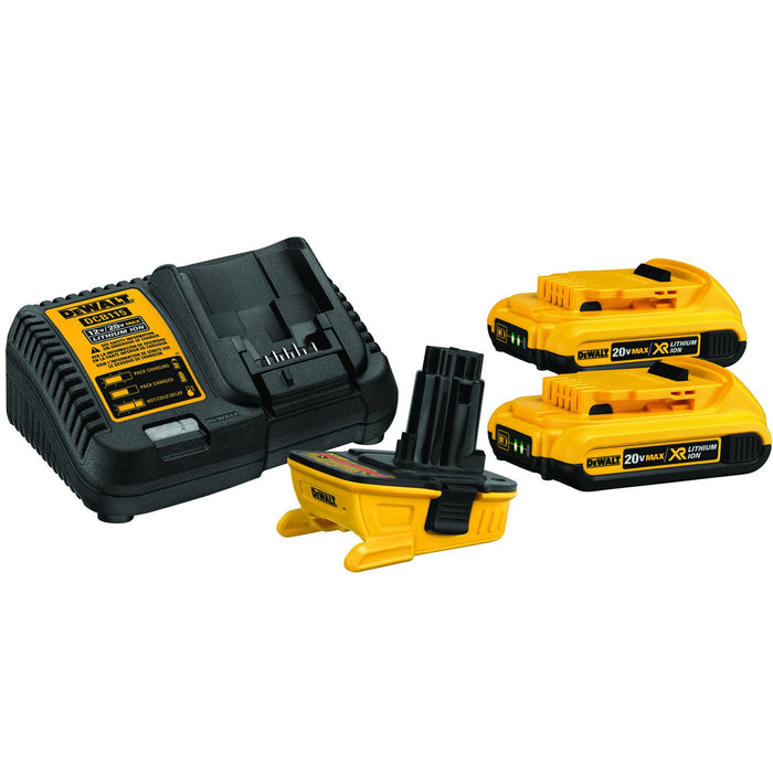 DeWalt DCA2203C Lithium Ion Battery Adapter Kit, For Use With 18 V Dewalt Tools, Yellow/Black
