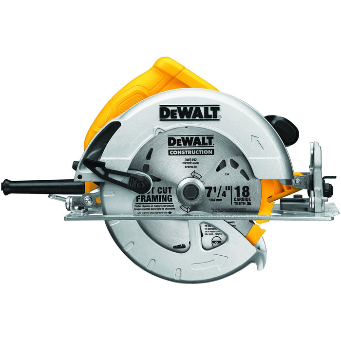 Dewalt DWE575 Lightweight Corded Circular Saw, 120 V, 15 A, 1950 W, 7-1/4 In