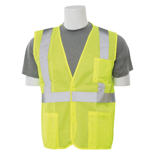 ERB Industries S362P Class 2 Economy Lime Mesh Vest (Sizes: M-3XL)