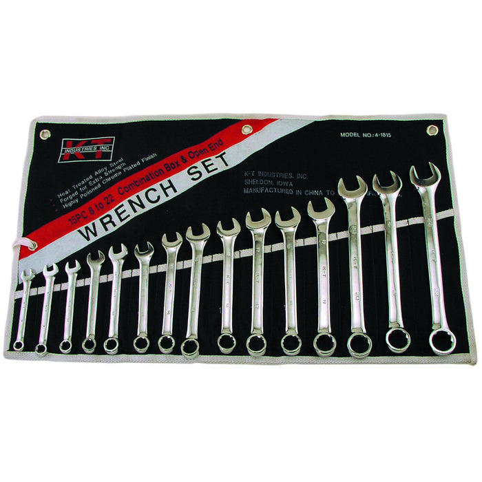 K-T Industries 4-1815 15 Pc Mm Combination Wrench Set