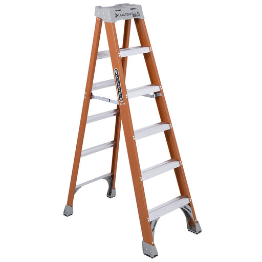 Louisville Ladder FS1506 6-Foot Fiberglass Ladder, 300-Pound Capacity, Type 1A