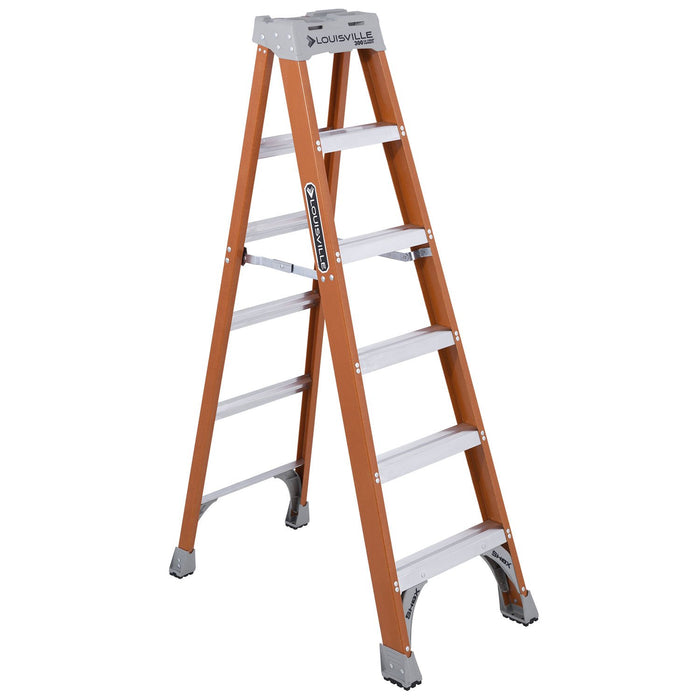 Louisville Ladder FS1506 6-Foot Fiberglass Ladder, 300-Pound Capacity, Type 1A