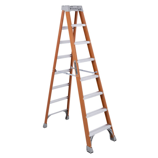 Louisville Ladder FS1508 Extra Heavy Duty Step Ladder, 300 Lb, 3 In Non-Conductive Rail