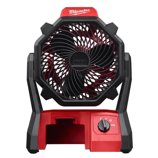 Milwaukee 0886-20 M18 Portable Jobsite Fan With Ac Adaptor, 284 Cfm, Red