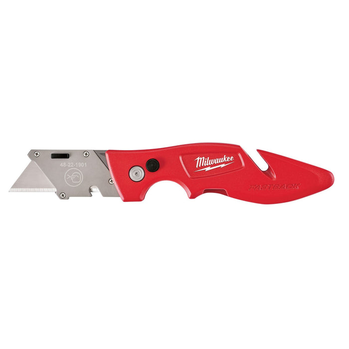 Milwaukee 48-22-1501 Fastback Flip Pocket Utility Knife, 1 In Carbon Steel Double Edge Utility Blade