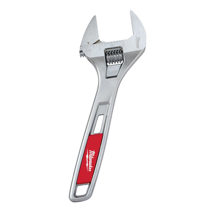 Milwaukee 48-22-7508 Uninsulated, Wide Jaw Adjustable Wrench, 8 In Wrench Opening, 11.41 In L