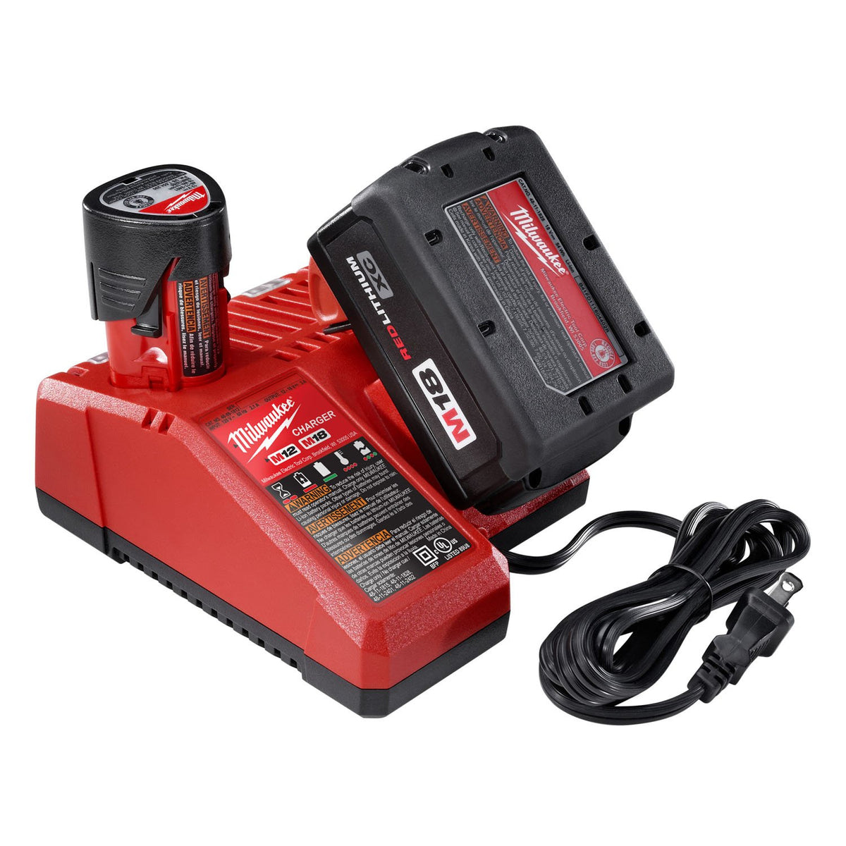 Milwaukee  M M Multi Voltage Battery Charger, 3 Ah, 1 Hr, 1  Battery