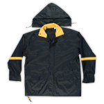 Custom Leathercraft R103 Rain Suit 190T Nylon Fabric, Black/Yellow (Sizes: M, L, XL, 2XL)