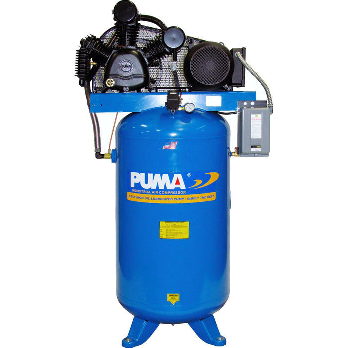 Puma Industries TUE7580VM 7.5-HP 80-Gallon (Belt Drive) Two-Stage Air Compressor (230V 1-Phase)