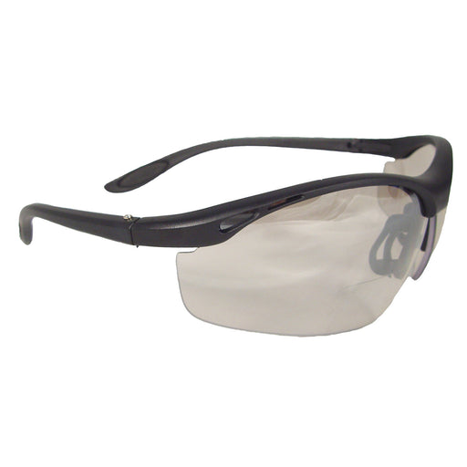 Radians CH1-920 Cheaters Safety Glasses Bi-Focal Indoor/Outdoor, Black Frames