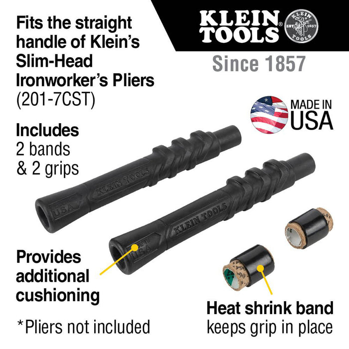 Klein Tools M200ST Comfort Grip Kit For Slim-Head Ironworker's Pliers, 2-Pack